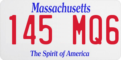 MA license plate 145MQ6