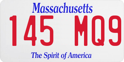 MA license plate 145MQ9