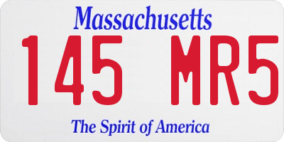 MA license plate 145MR5