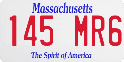 MA license plate 145MR6