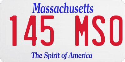 MA license plate 145MS0