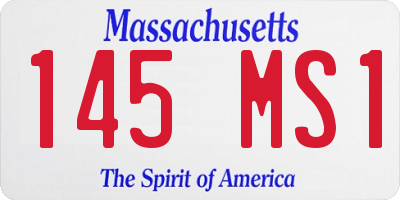 MA license plate 145MS1
