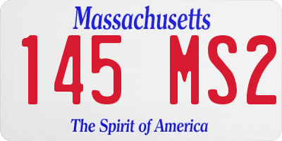 MA license plate 145MS2