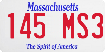 MA license plate 145MS3