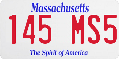 MA license plate 145MS5