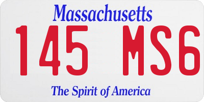 MA license plate 145MS6