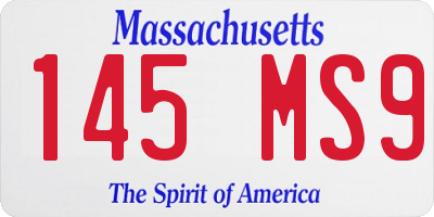 MA license plate 145MS9