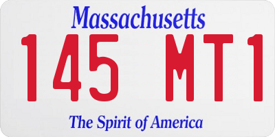 MA license plate 145MT1
