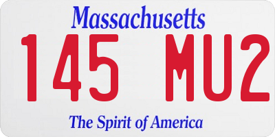 MA license plate 145MU2