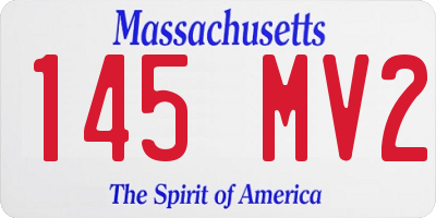 MA license plate 145MV2
