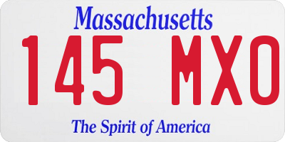 MA license plate 145MX0