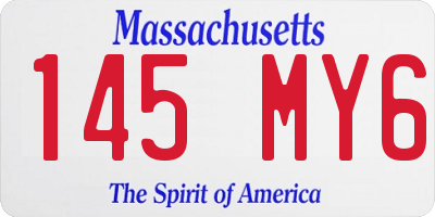 MA license plate 145MY6