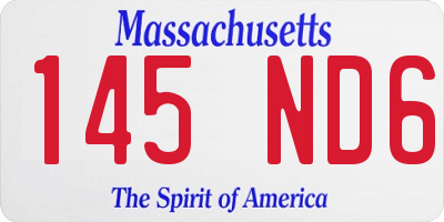 MA license plate 145ND6