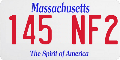 MA license plate 145NF2