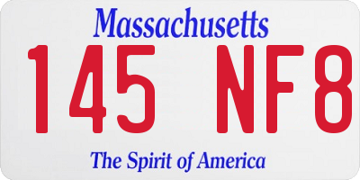 MA license plate 145NF8