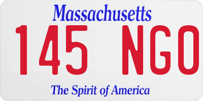 MA license plate 145NG0