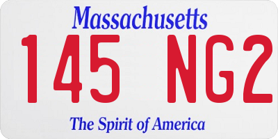 MA license plate 145NG2