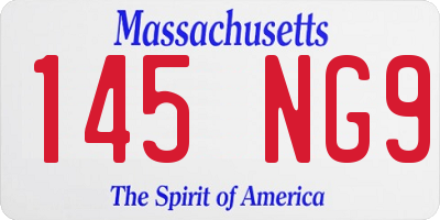 MA license plate 145NG9