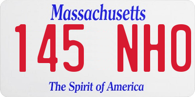 MA license plate 145NH0