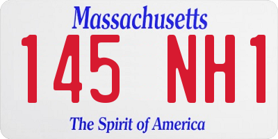 MA license plate 145NH1