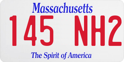 MA license plate 145NH2