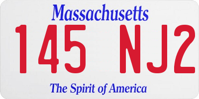 MA license plate 145NJ2