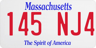 MA license plate 145NJ4