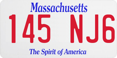 MA license plate 145NJ6