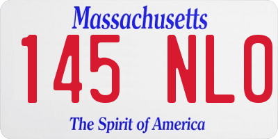MA license plate 145NL0