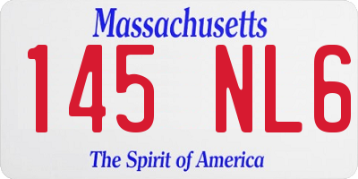 MA license plate 145NL6