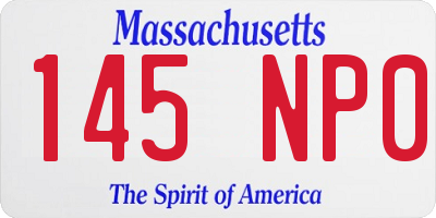 MA license plate 145NP0