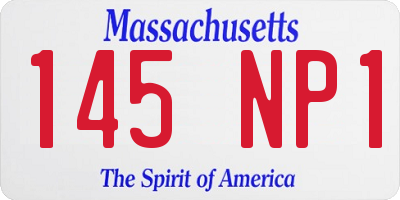 MA license plate 145NP1
