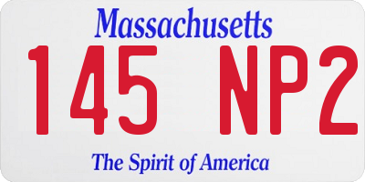 MA license plate 145NP2