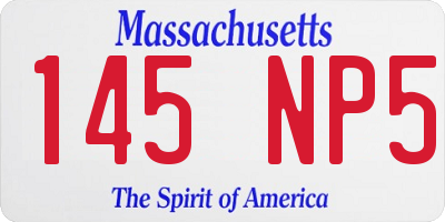 MA license plate 145NP5