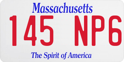 MA license plate 145NP6