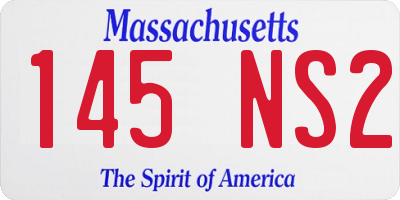 MA license plate 145NS2