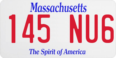 MA license plate 145NU6