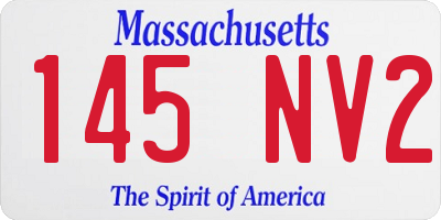 MA license plate 145NV2