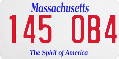 MA license plate 145OB4