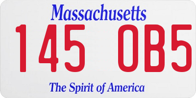 MA license plate 145OB5