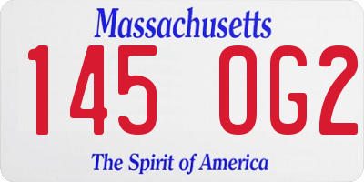 MA license plate 145OG2