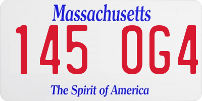 MA license plate 145OG4