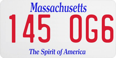 MA license plate 145OG6