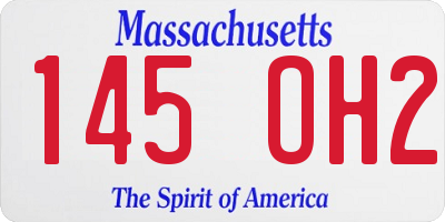 MA license plate 145OH2