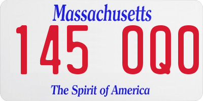 MA license plate 145OQ0