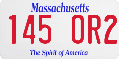 MA license plate 145OR2