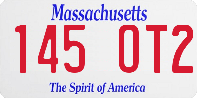 MA license plate 145OT2
