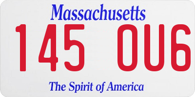 MA license plate 145OU6