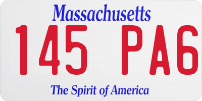 MA license plate 145PA6