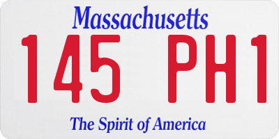 MA license plate 145PH1